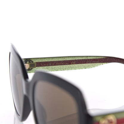 Gucci Oversize Square Web GG 0036S Sunglasses Black 6 of 11