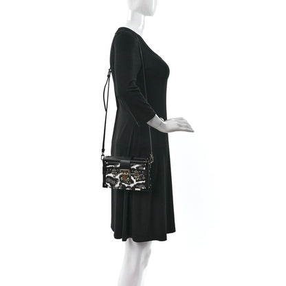 Louis Vuitton Sequins Leopard Petite Malle Black Gris 2 of 12