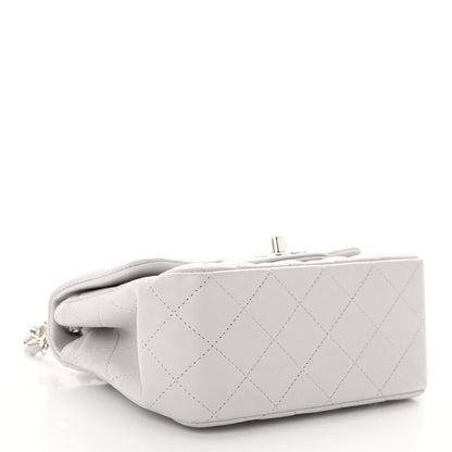 Chanel Lambskin Quilted Mini Square Flap Light Grey 4 of 10