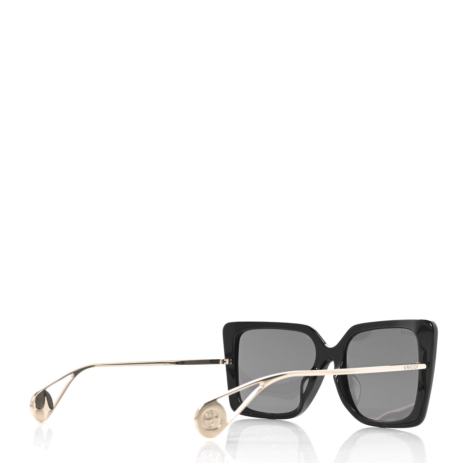 Gucci Acetate Oversize Square Frame GG0435SA Sunglasses Black 4 of 6