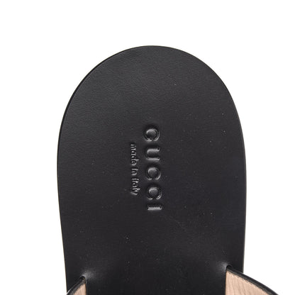 Gucci Calfskin GG Marmont Thong Sandals 42 Black 6 of 8