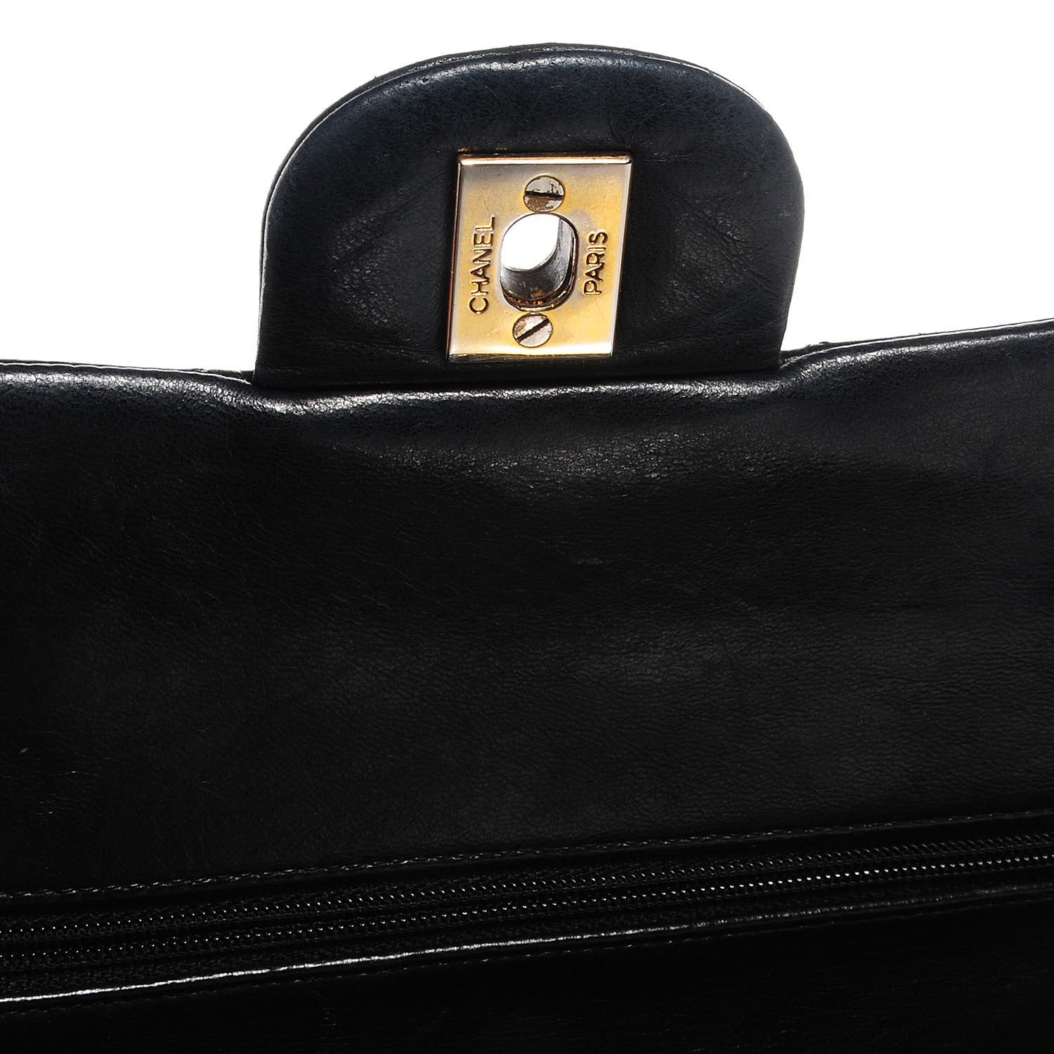 Chanel Lambskin Quilted Medium Double Flap Black 6 of 9