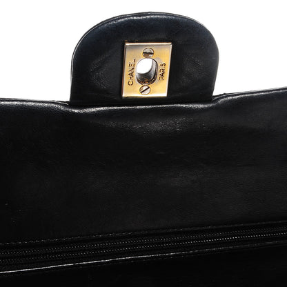 Chanel Lambskin Quilted Medium Double Flap Black 6 of 9