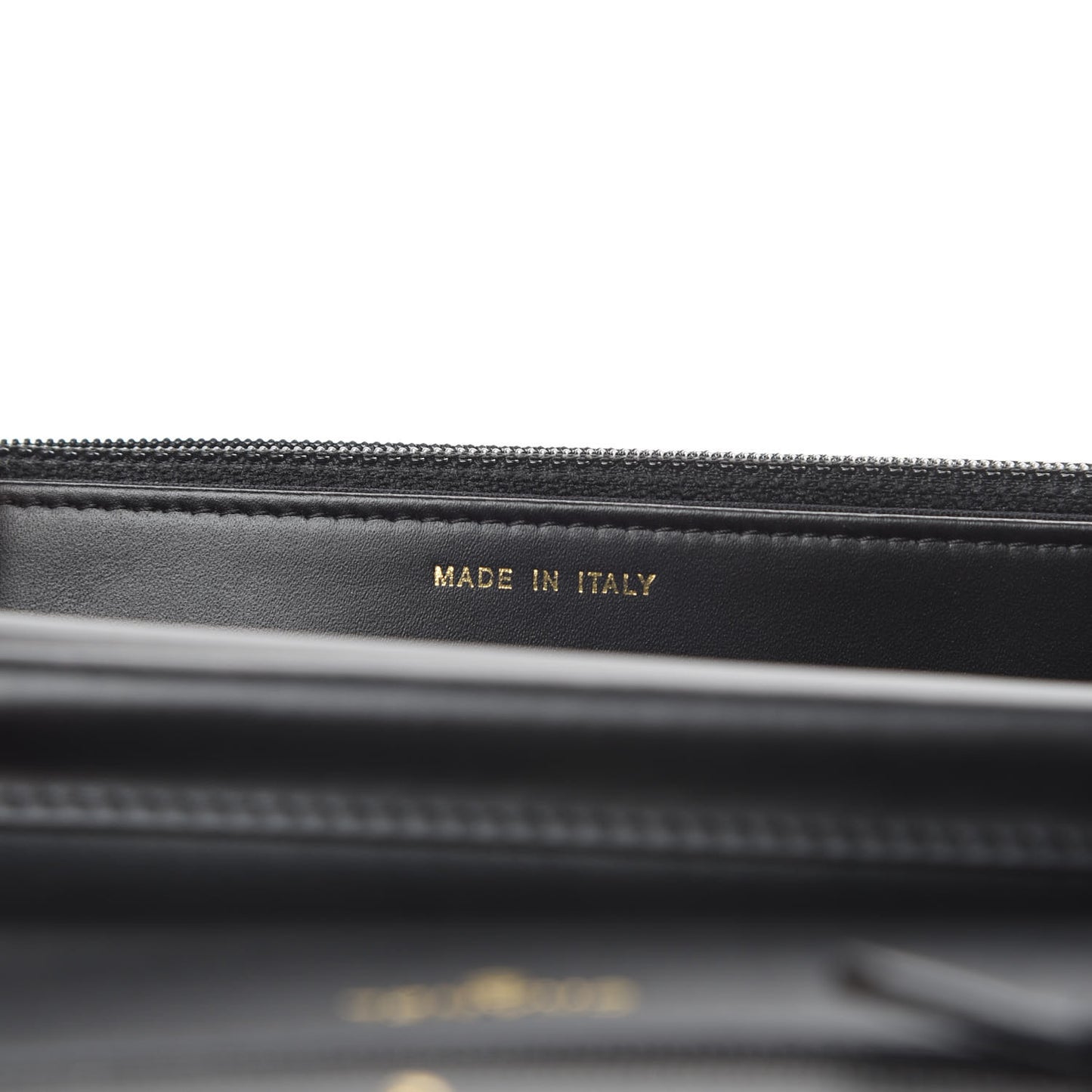 Patent Calfskin Quilted Boy Wallet On Chain WOC Black