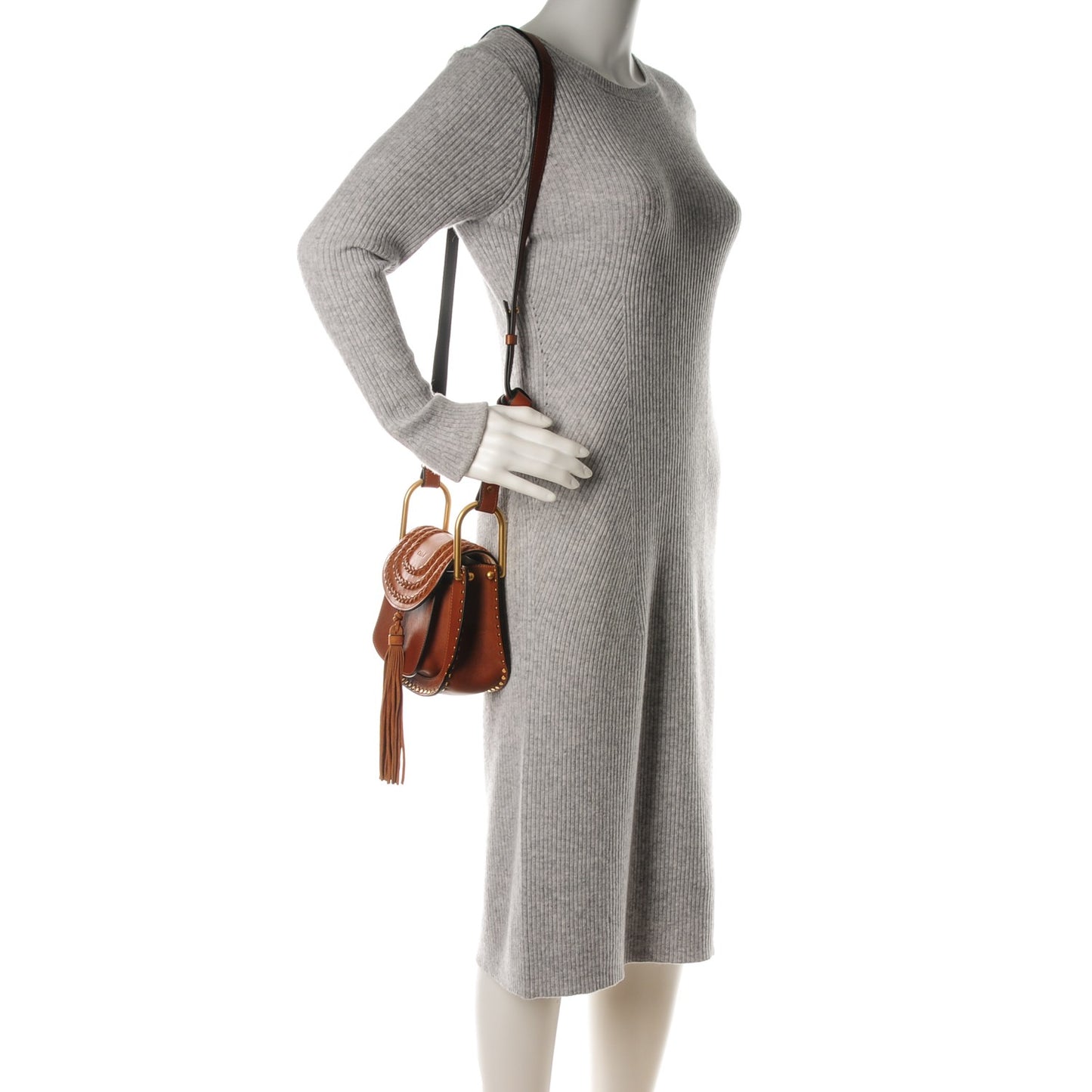 Calfskin Mini Hudson Shoulder Bag Caramel