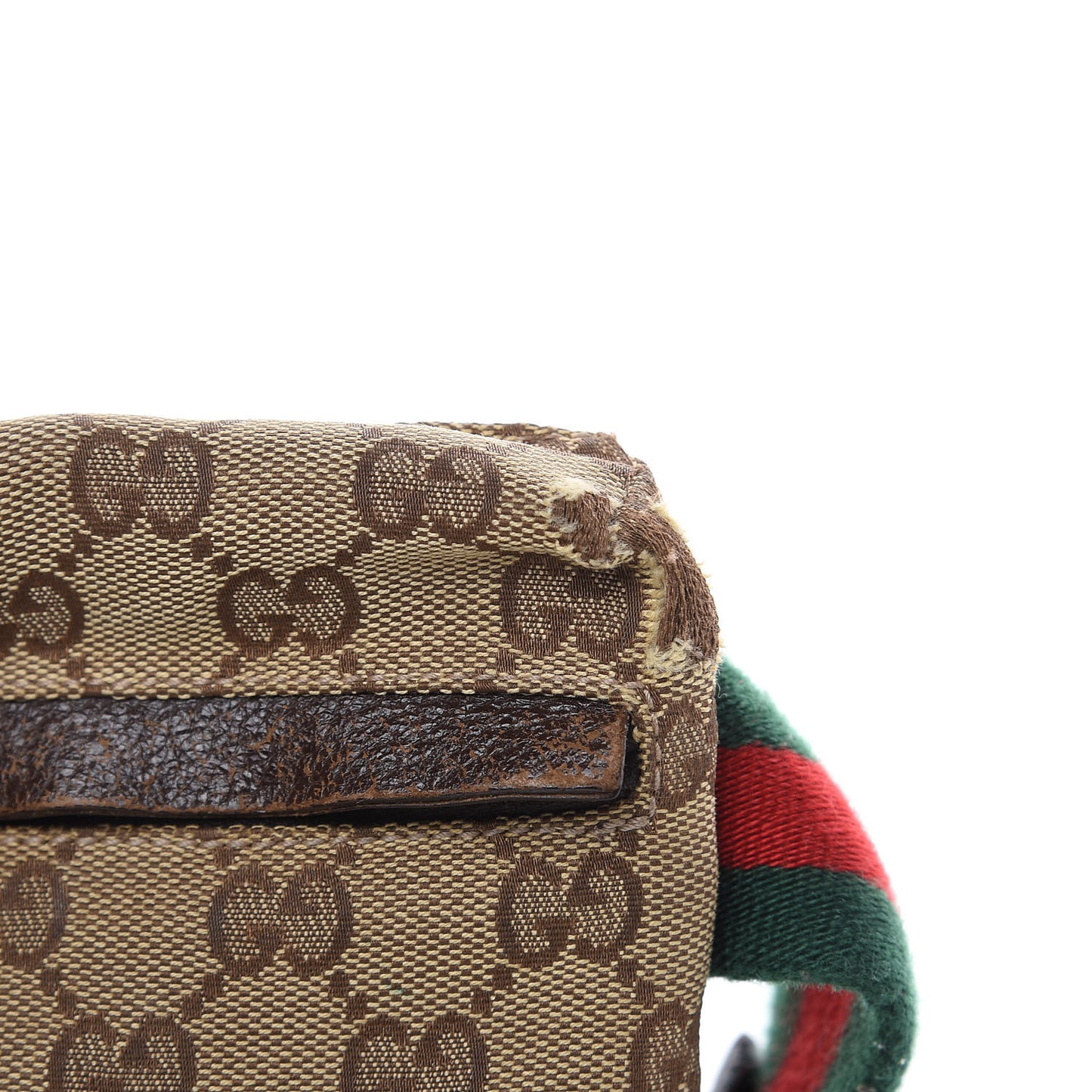 Monogram Web Belt Bag Dark Brown