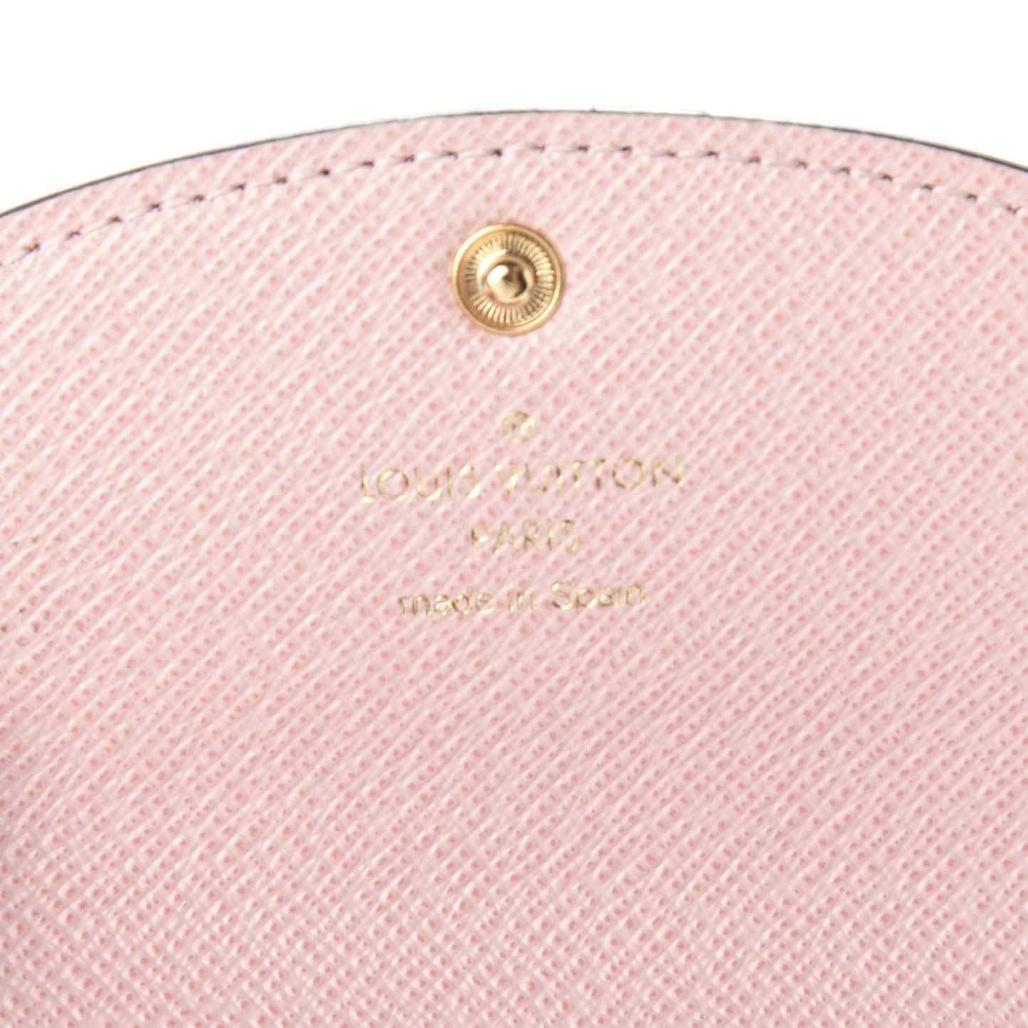Damier Ebene Rosalie Coin Purse Rose Ballerine