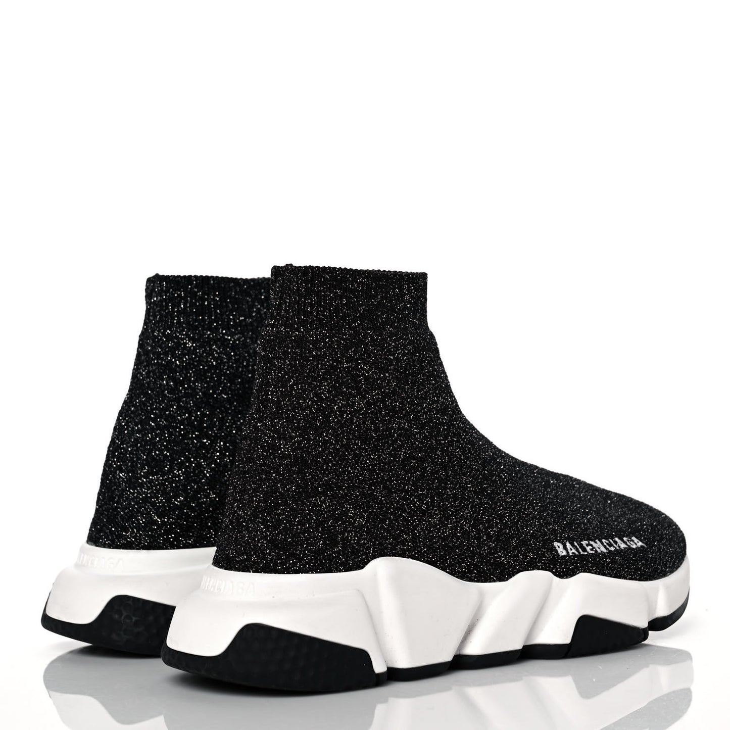 Knit Metal Womens Speed Sneakers 35 Black Gold