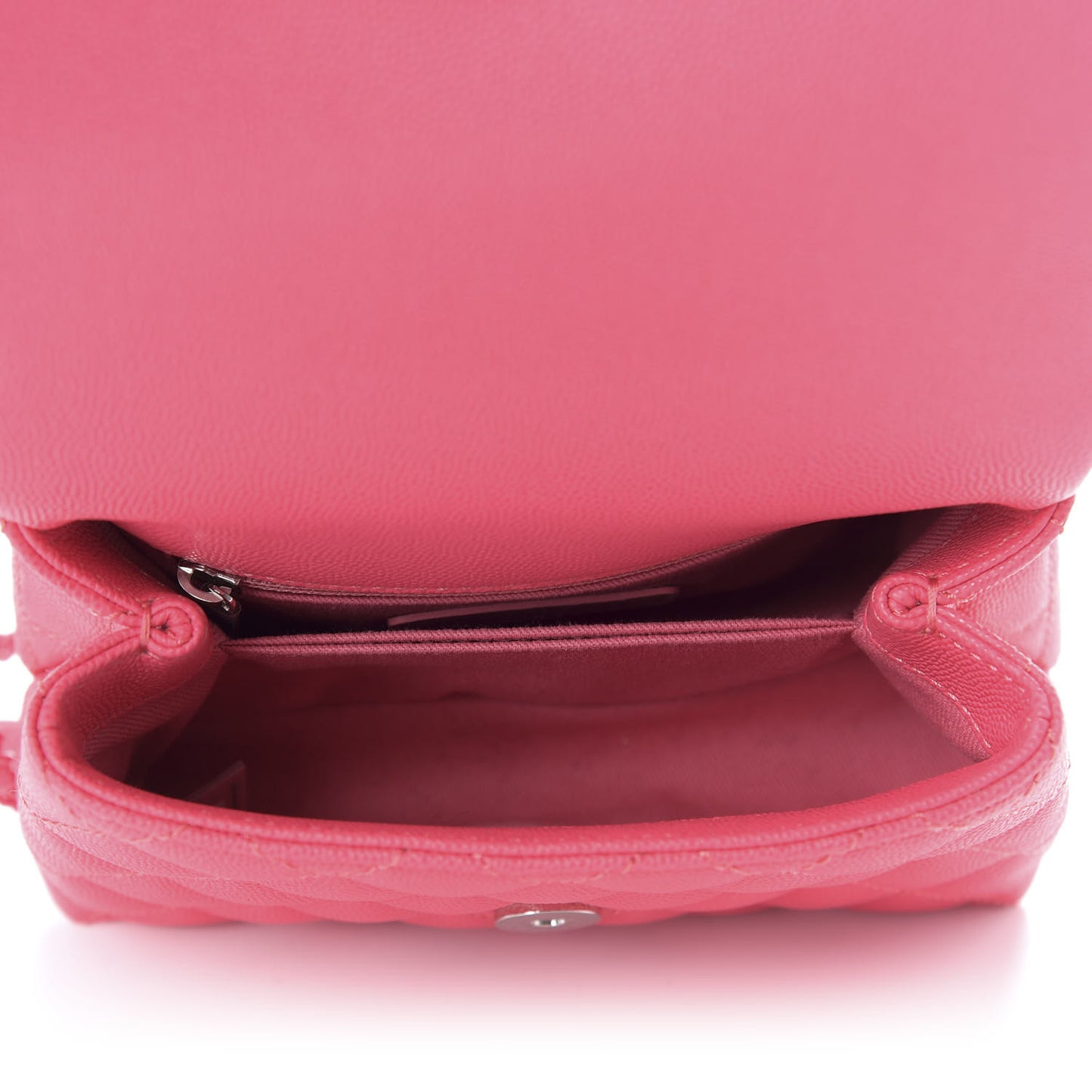 Caviar Quilted Incognito Extra Mini Coco Handle Flap Pink