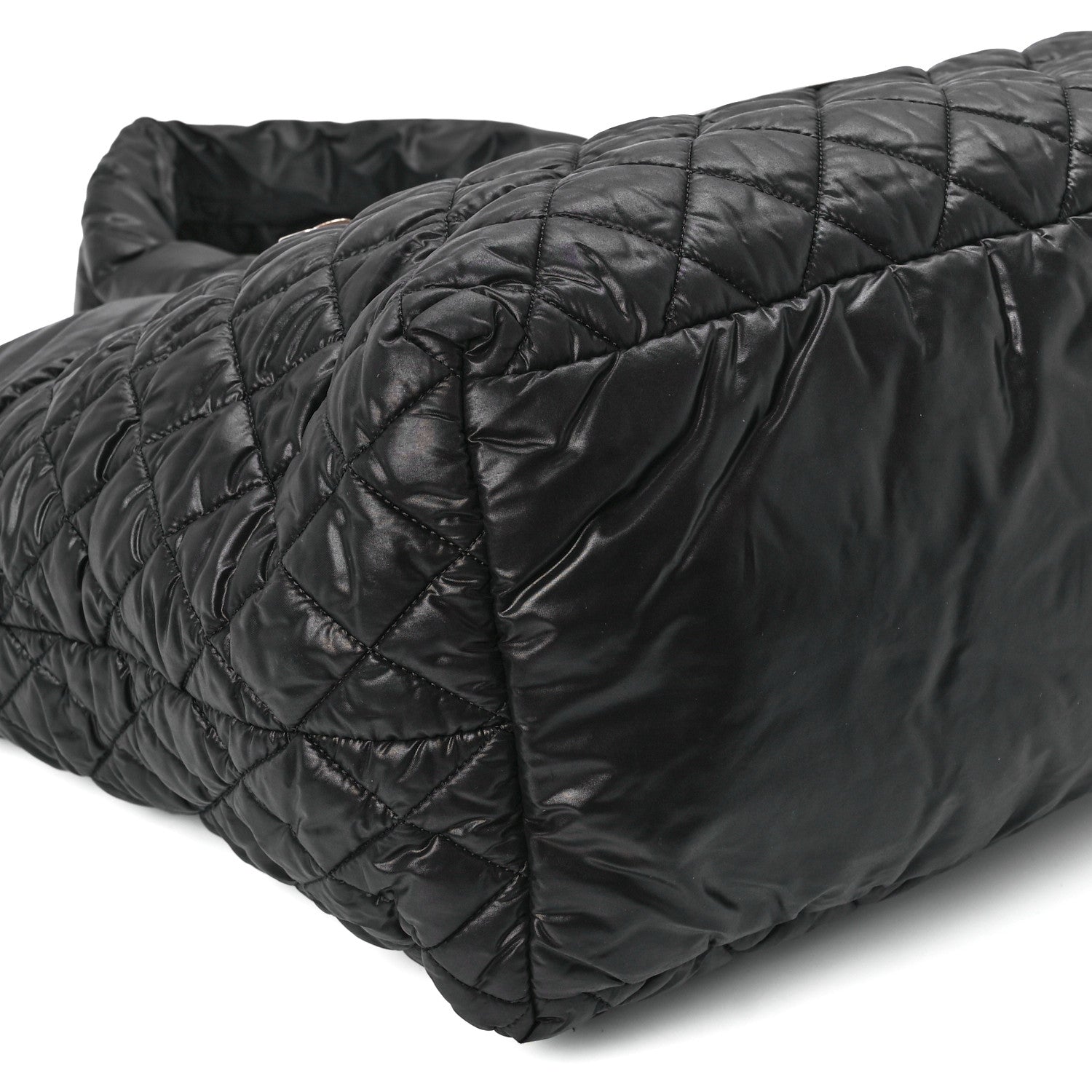 Chanel Nylon Quilted Large Coco Cocoon Tote Black 10 of 11
