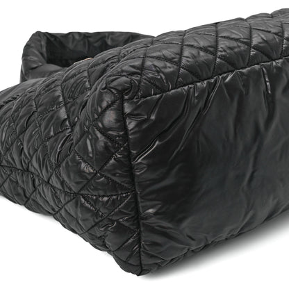 Chanel Nylon Quilted Large Coco Cocoon Tote Black 10 of 11