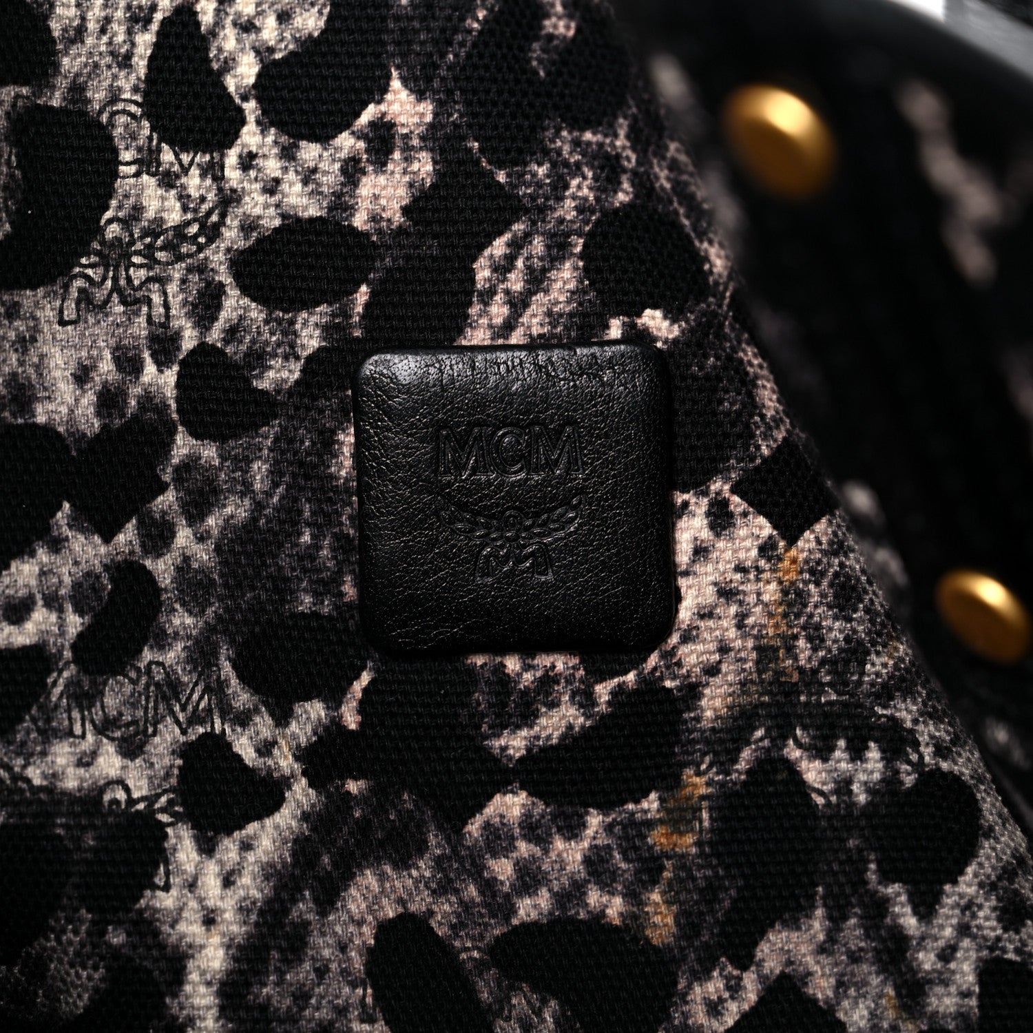 MCM Visetos Medium Project Reversible Shopper Tote Black 11 of 22