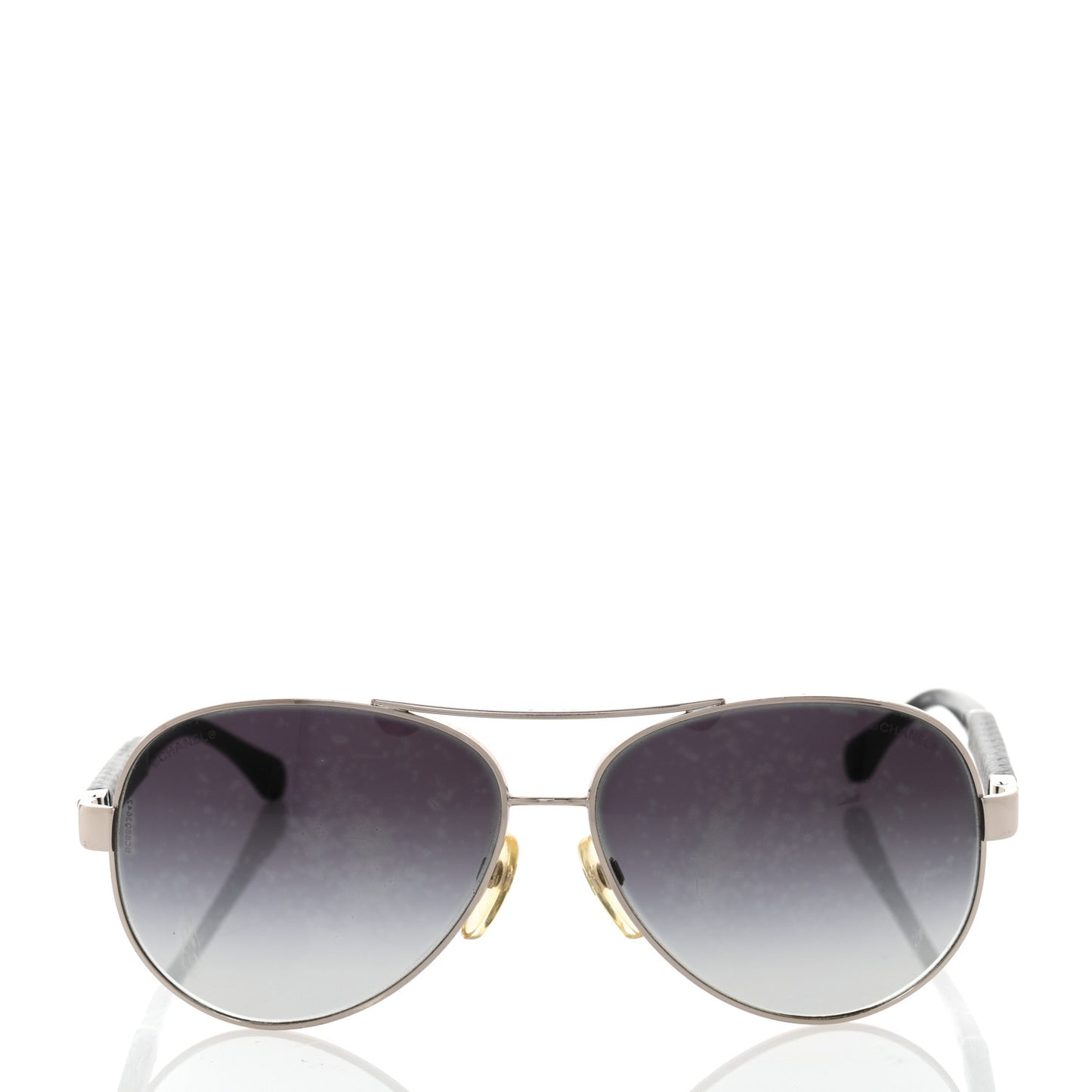 Lambskin Quilted CC Aviator Sunglasses 4195-Q Black