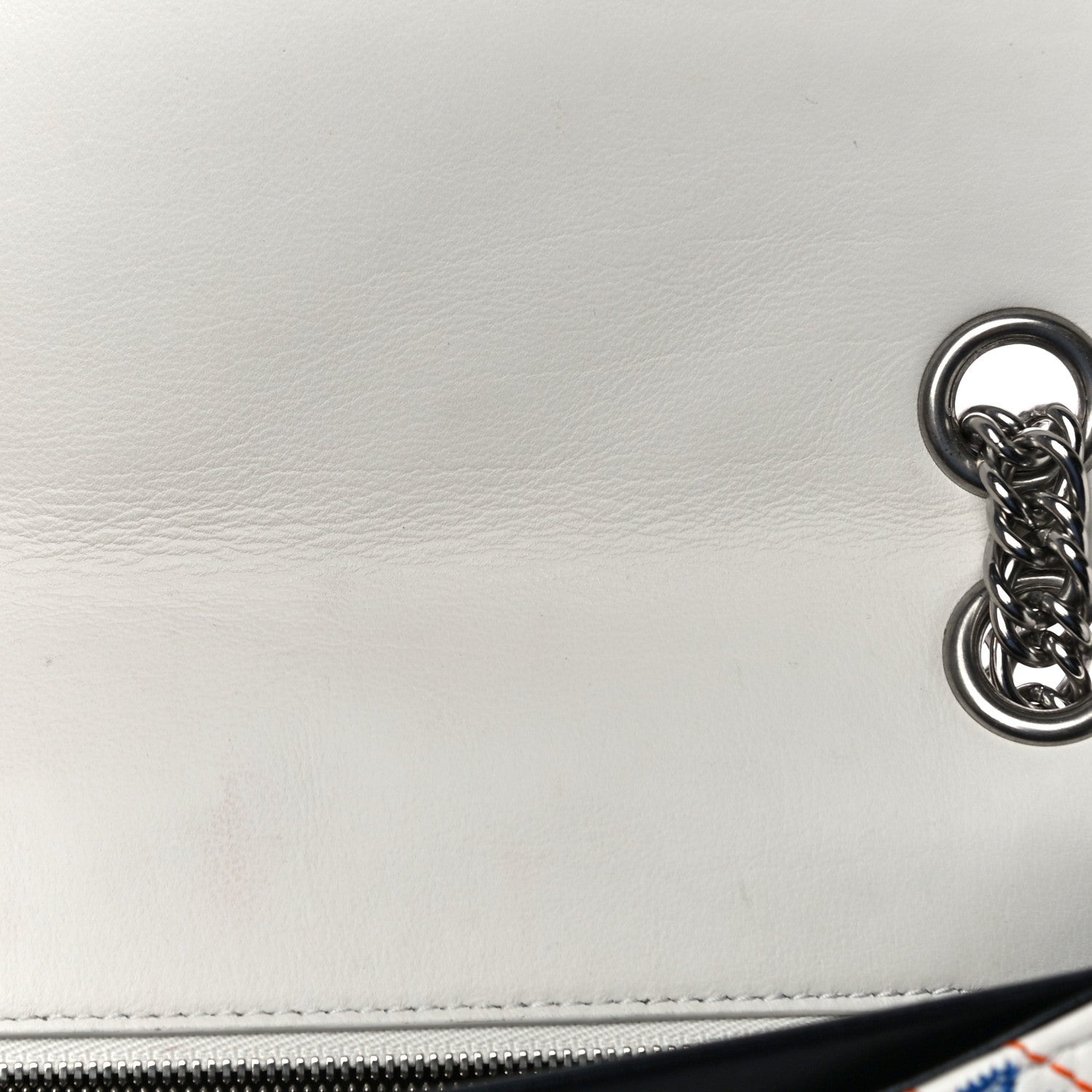 Balenciaga Calfskin Charms Logo Matelasse M BB Round Shoulder Bag Blanc Bleu Orange 11 of 14