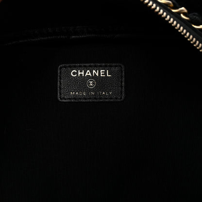 Chanel Nylon Grosgrain Lifestyle Pouch With Sleep Mask Black 7 of 8