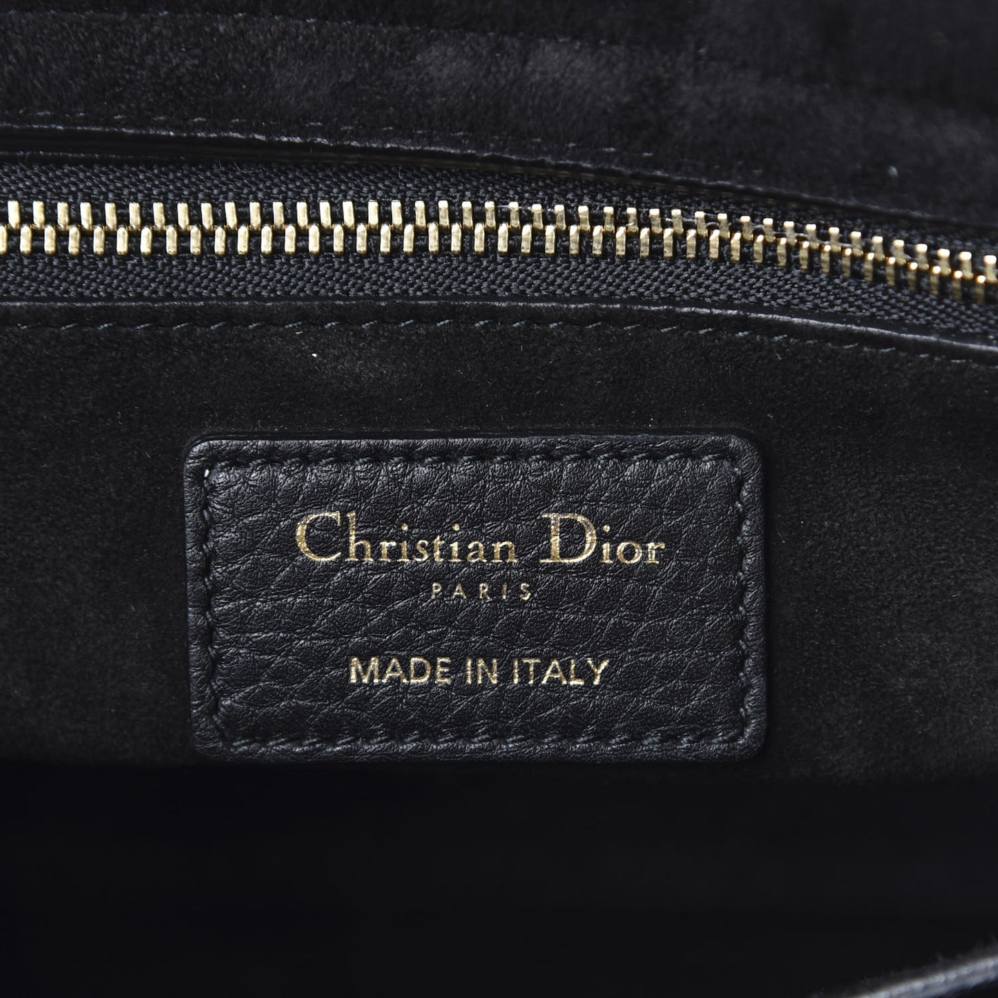 Grained Calfskin Cannage Medium Supple Lady Dior Black