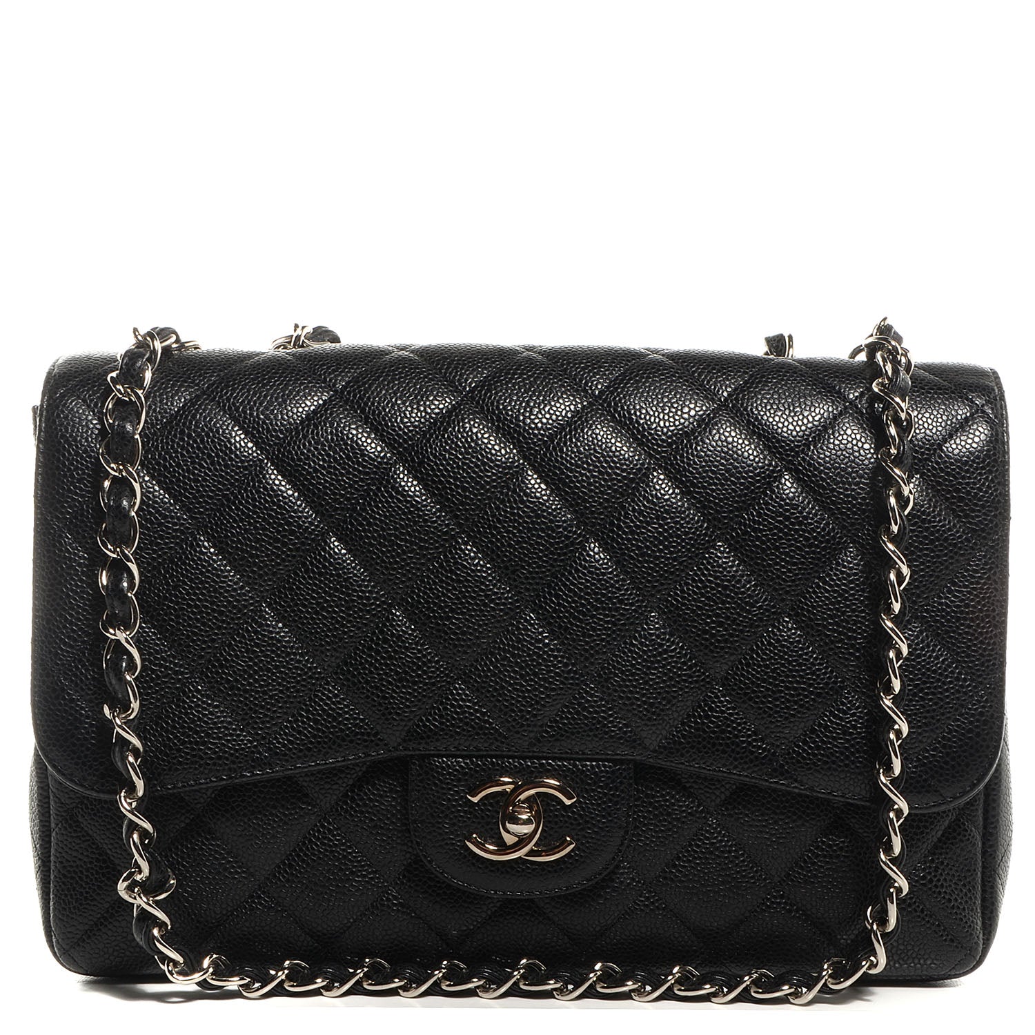 Chanel Caviar Jumbo Single Flap Black 1 of 9
