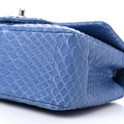 Chanel Snakeskin Mini Rectangular Flap Blue 9 of 9