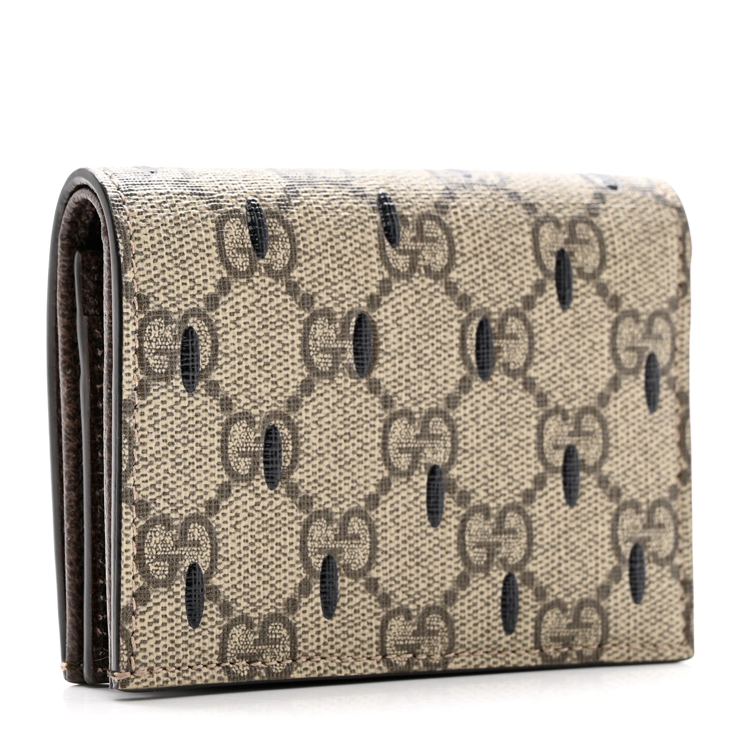 Gucci GG Supreme Monogram Double G Strawberry Card Case 3 of 7