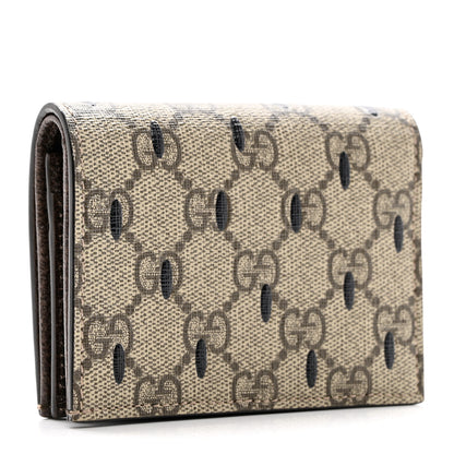 Gucci GG Supreme Monogram Double G Strawberry Card Case 3 of 7