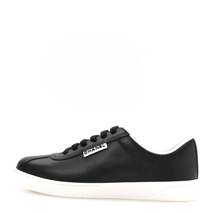 Chanel Calfskin CC Womens Sneakers 38 Black 1 of 8