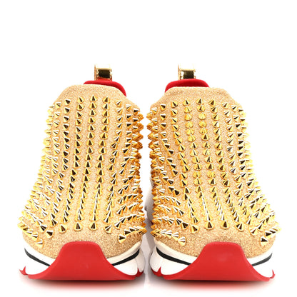 Christian Louboutin Neo Lame Spike Sock Donna Flat Sneakers 36 Gold 3 of 9