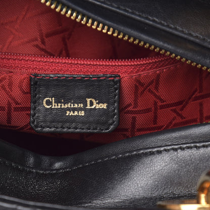 Christian Dior Lambskin Cannage Medium Lady Dior Black 6 of 12