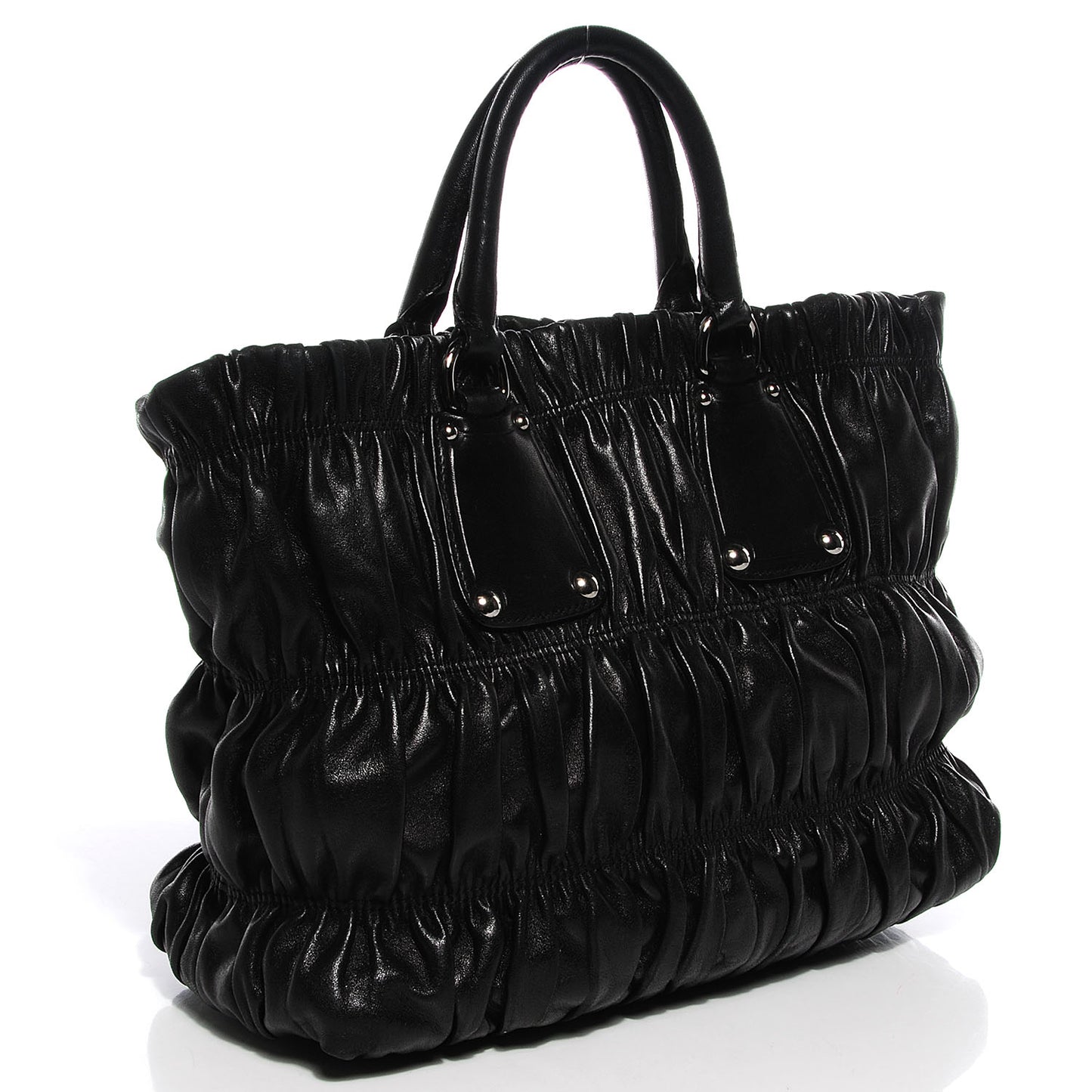 Nappa Gaufre Tote Nero Black