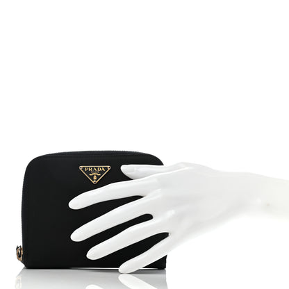 Prada Tessuto Nylon Compact Zip Around Wallet Black 2 of 9