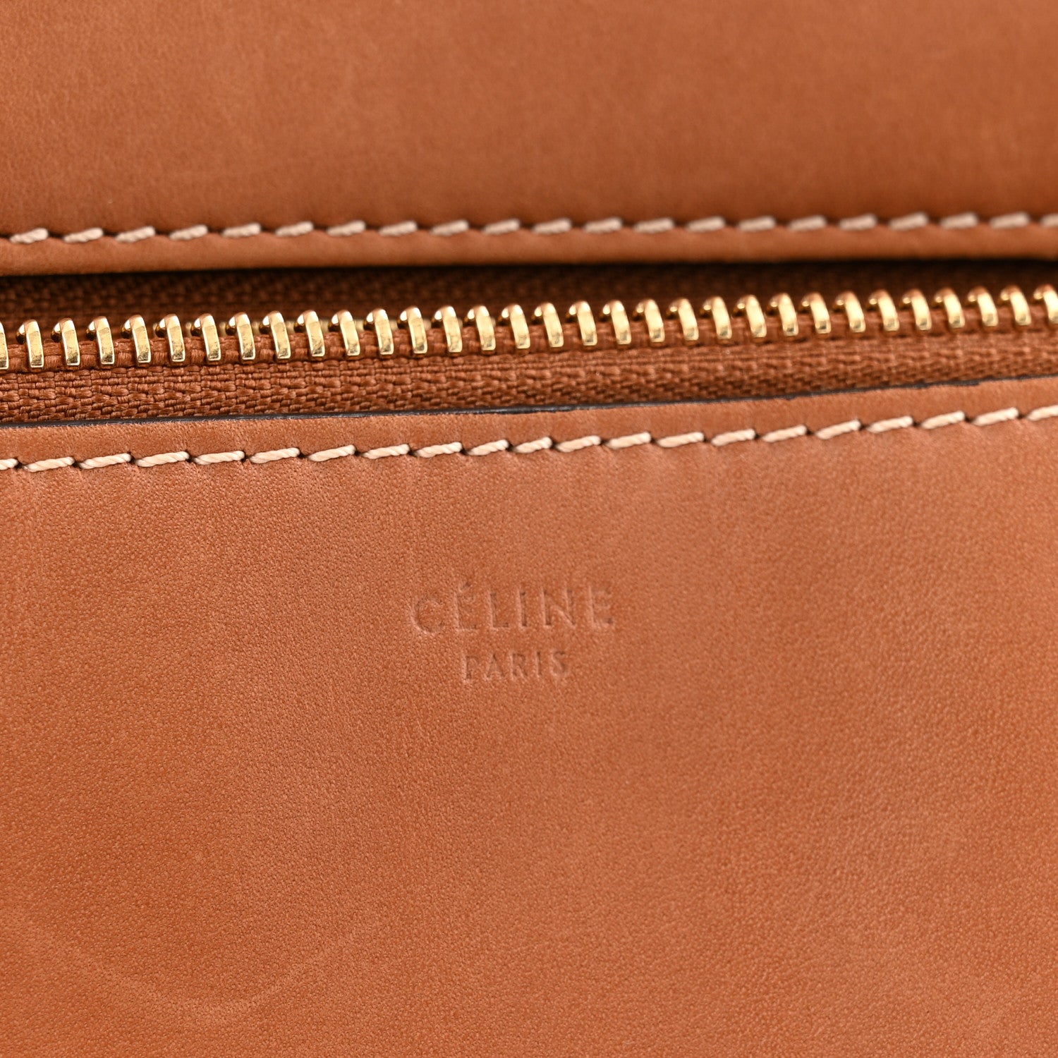 Celine Smooth Calfskin Medium Edge Shoulder Bag Camel 6 of 15