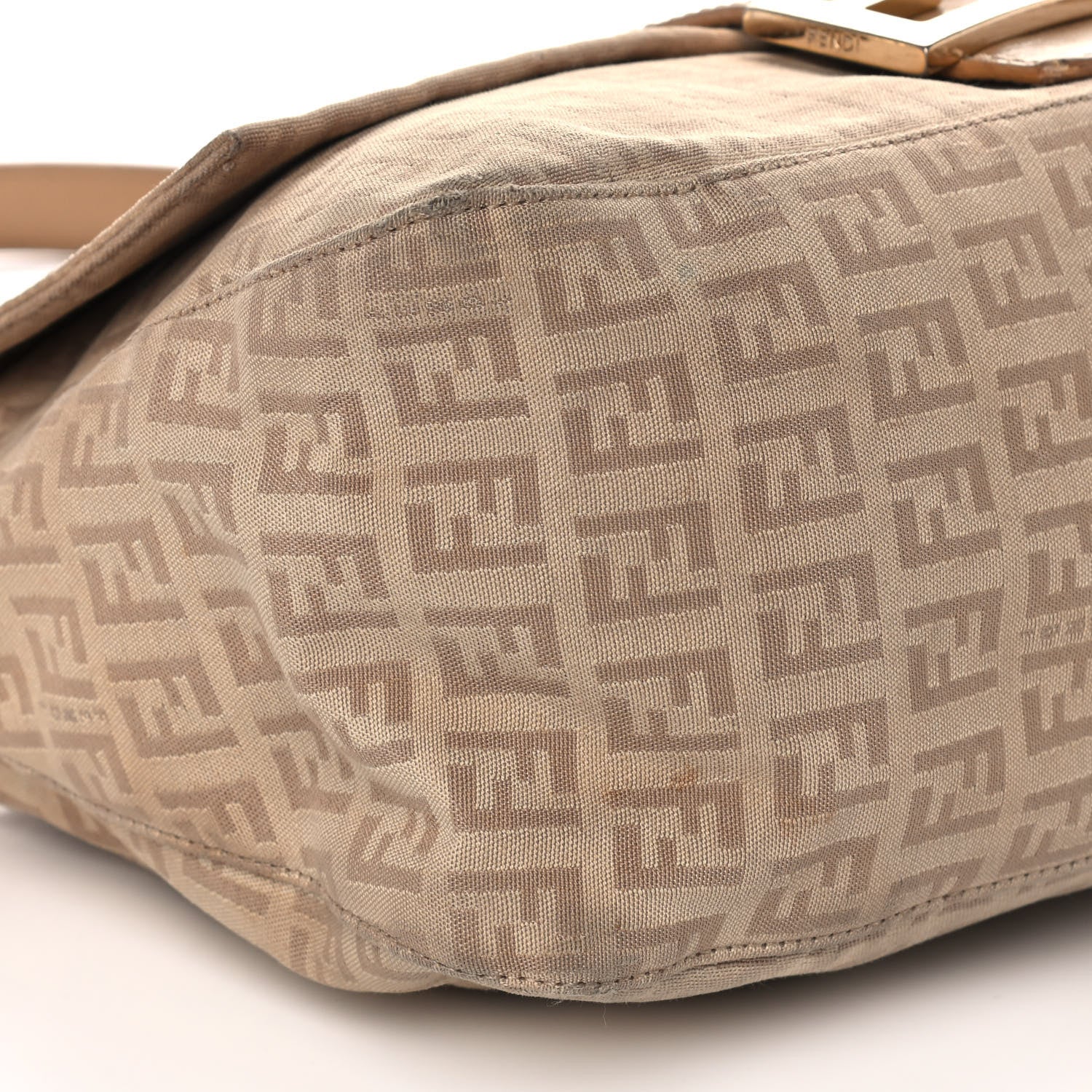 Fendi Zucchino Vitello Mama Baguette Beige Tortora 5 of 12