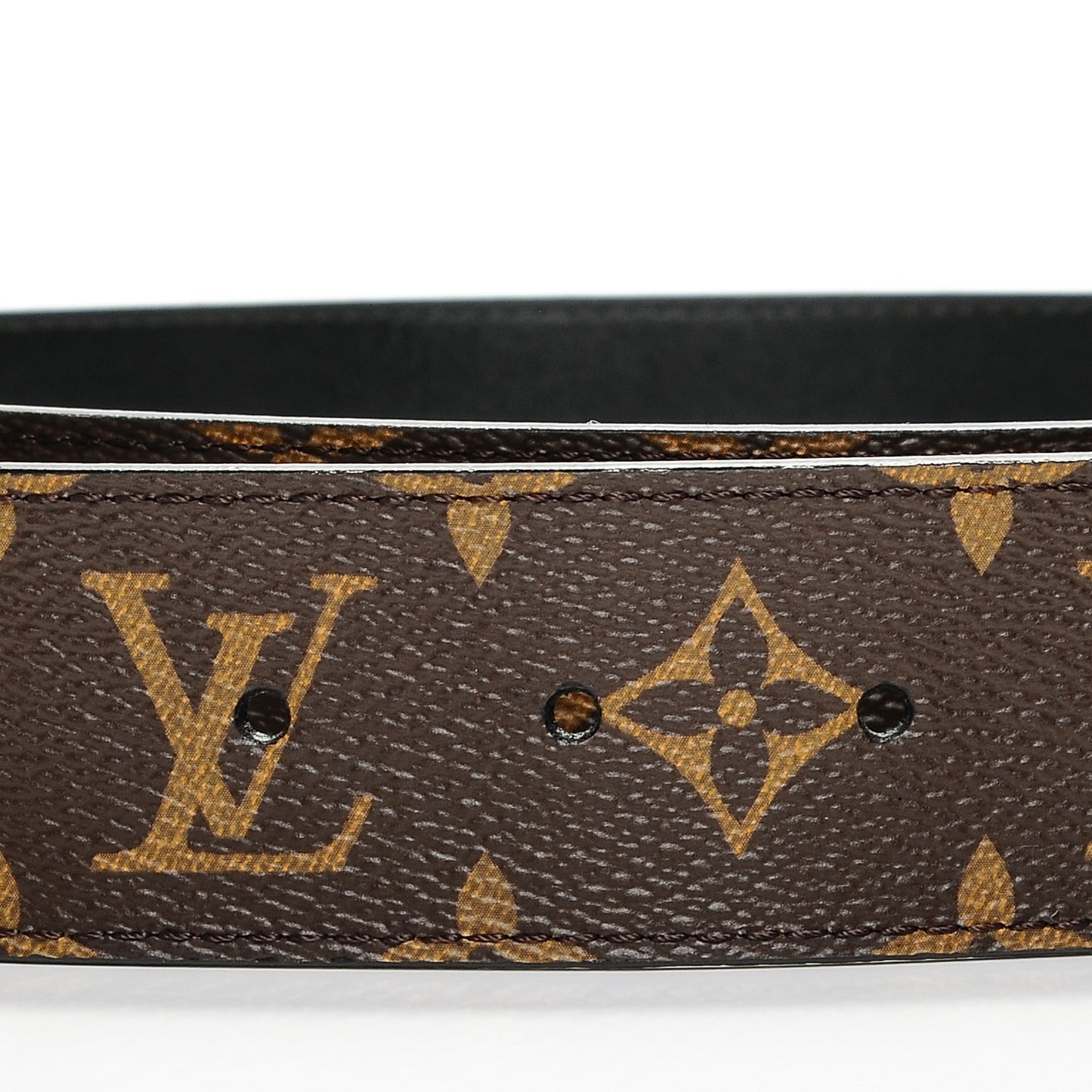Monogram Macassar LV Initiales Reversible Belt100 40 Black