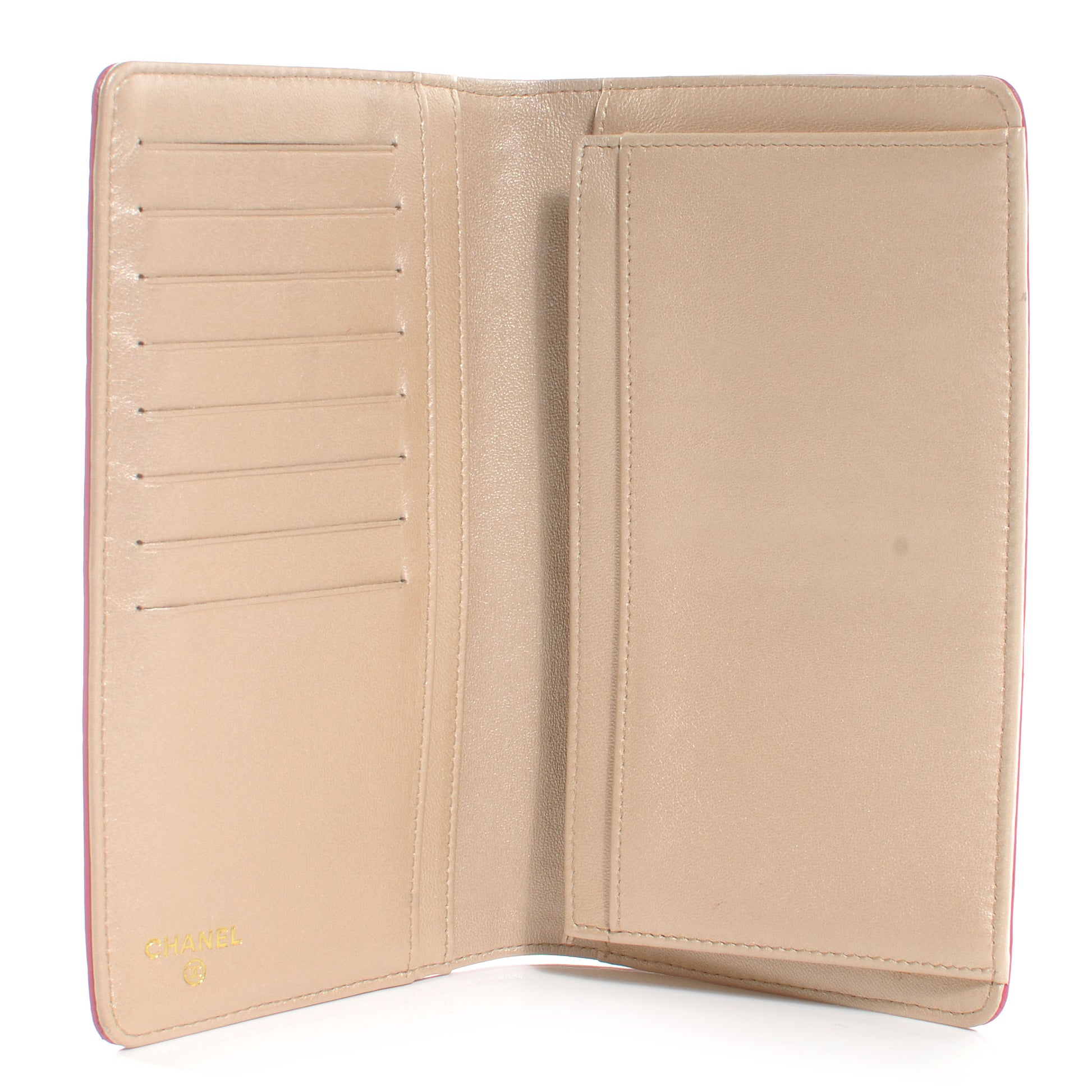 Chanel Leather Camellia Yen Wallet Fuchsia 5 of 8
