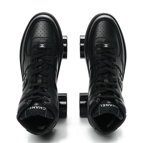 Calfskin Womens Roller Skates 38 Black