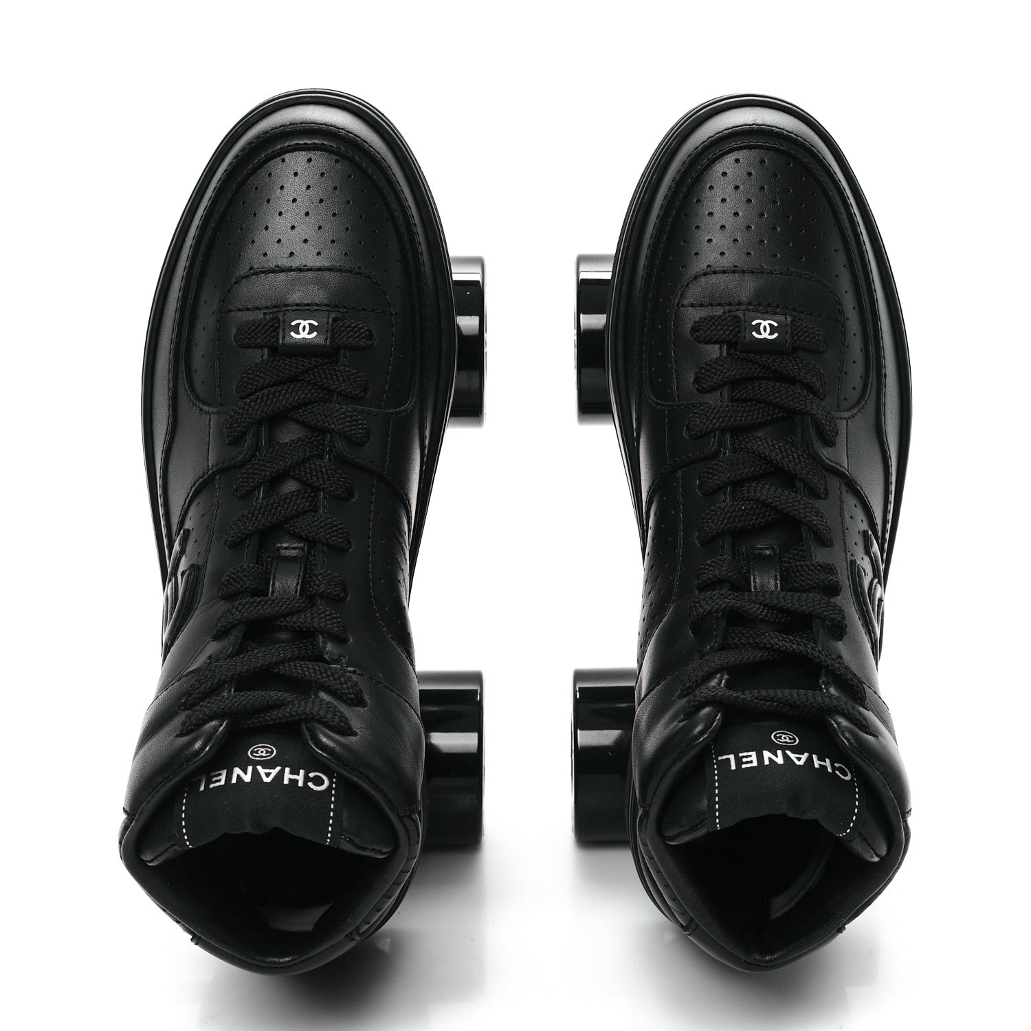 Chanel Calfskin Womens Roller Skates 38 Black 2 of 11