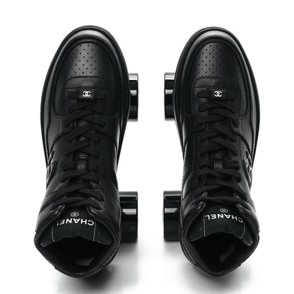 Chanel Calfskin Womens Roller Skates 38 Black 2 of 11