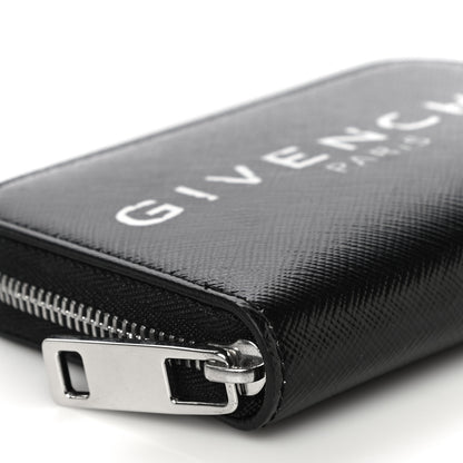 Givenchy Calfskin Logo Print Mini Zip Wallet Black 10 of 11
