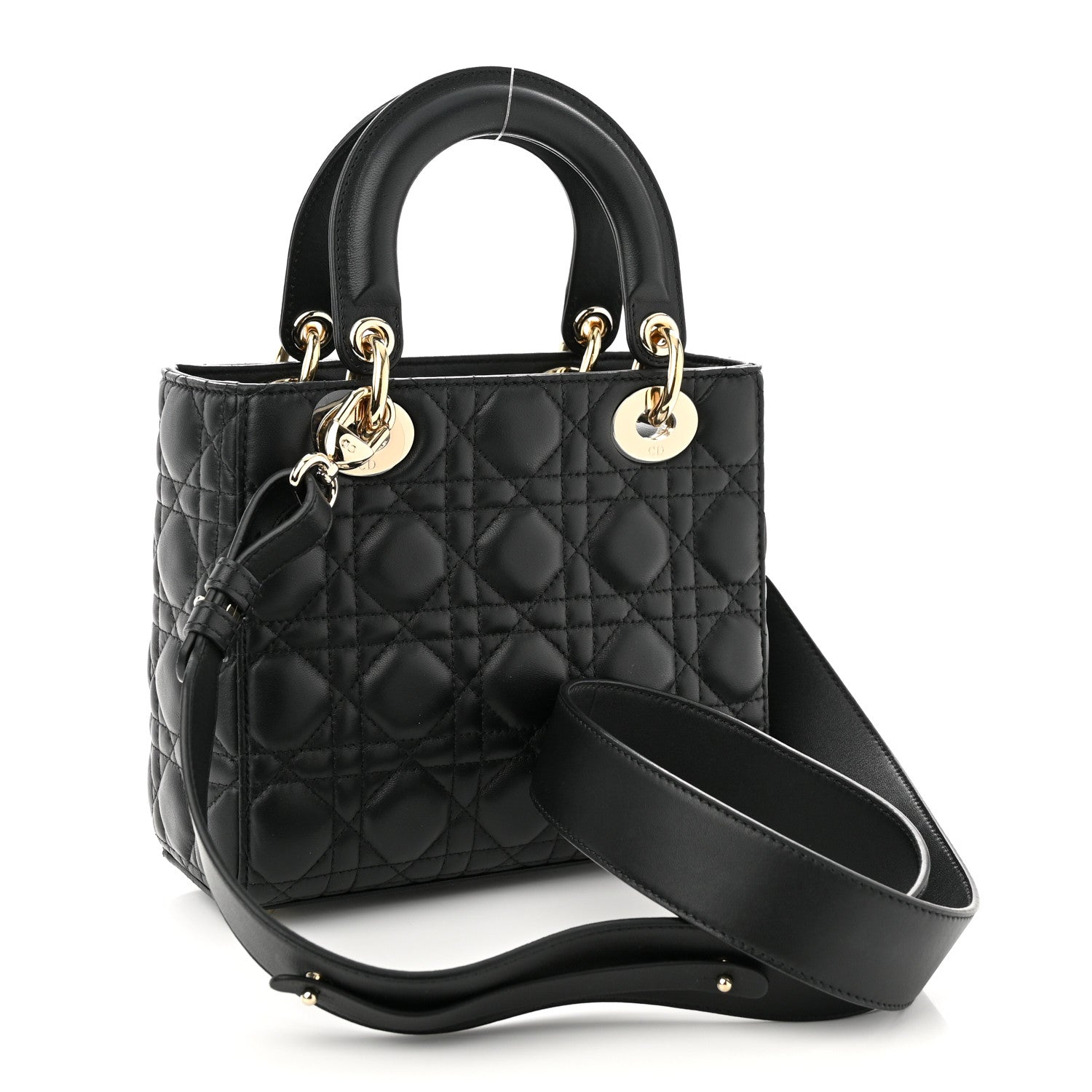 Christian Dior Lambskin Cannage Small My ABCDior Lady Dior Black 3 of 10