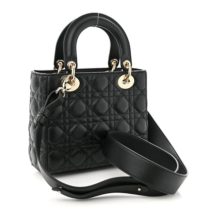 Christian Dior Lambskin Cannage Small My ABCDior Lady Dior Black 3 of 10