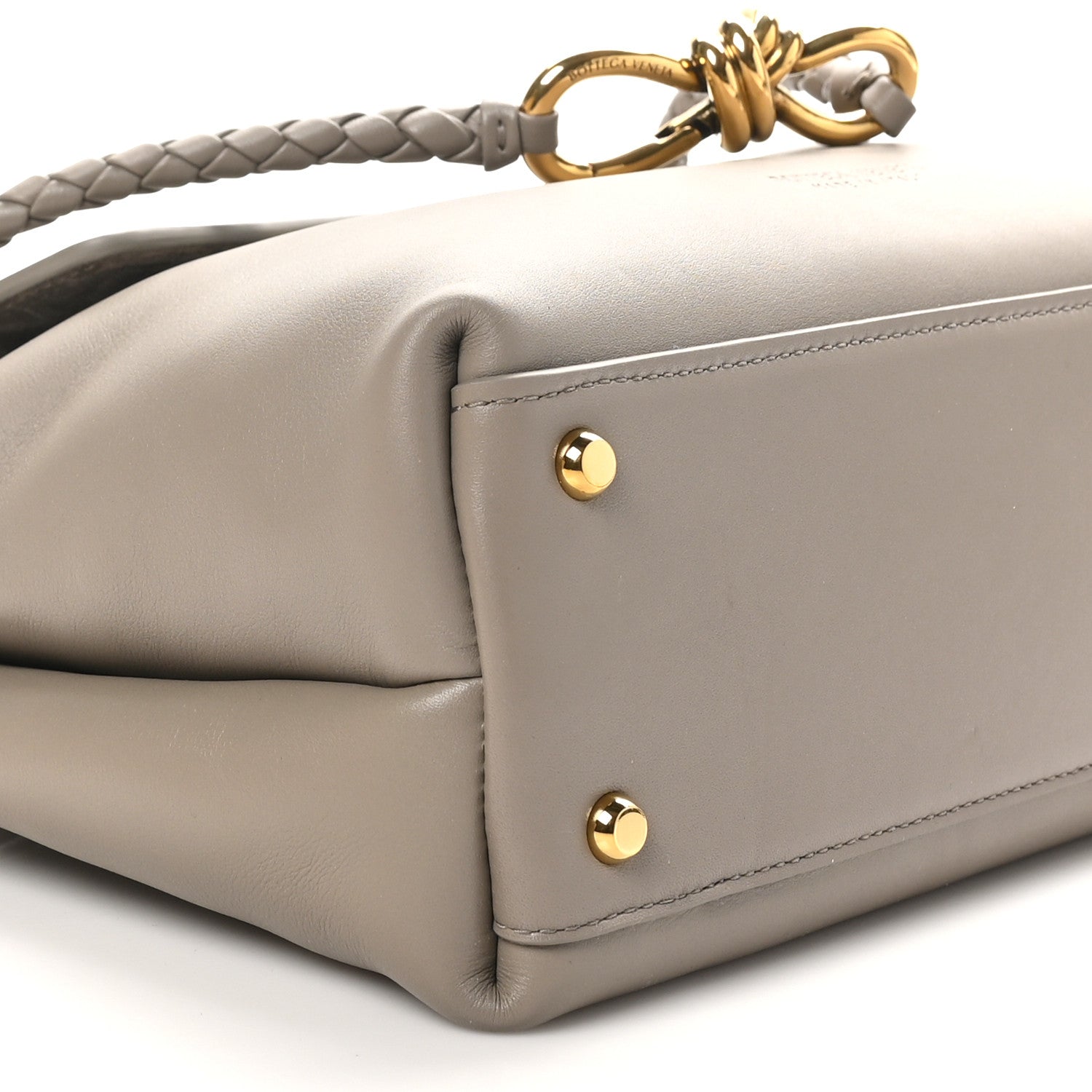 Bottega Veneta Silky Calfskin Small Ciao Ciao Limestone 8 of 9