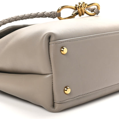 Bottega Veneta Silky Calfskin Small Ciao Ciao Limestone 8 of 9