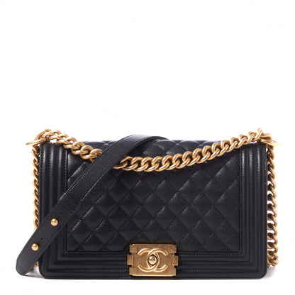 Chanel Caviar Quilted Medium Boy Flap Black 1 of 9