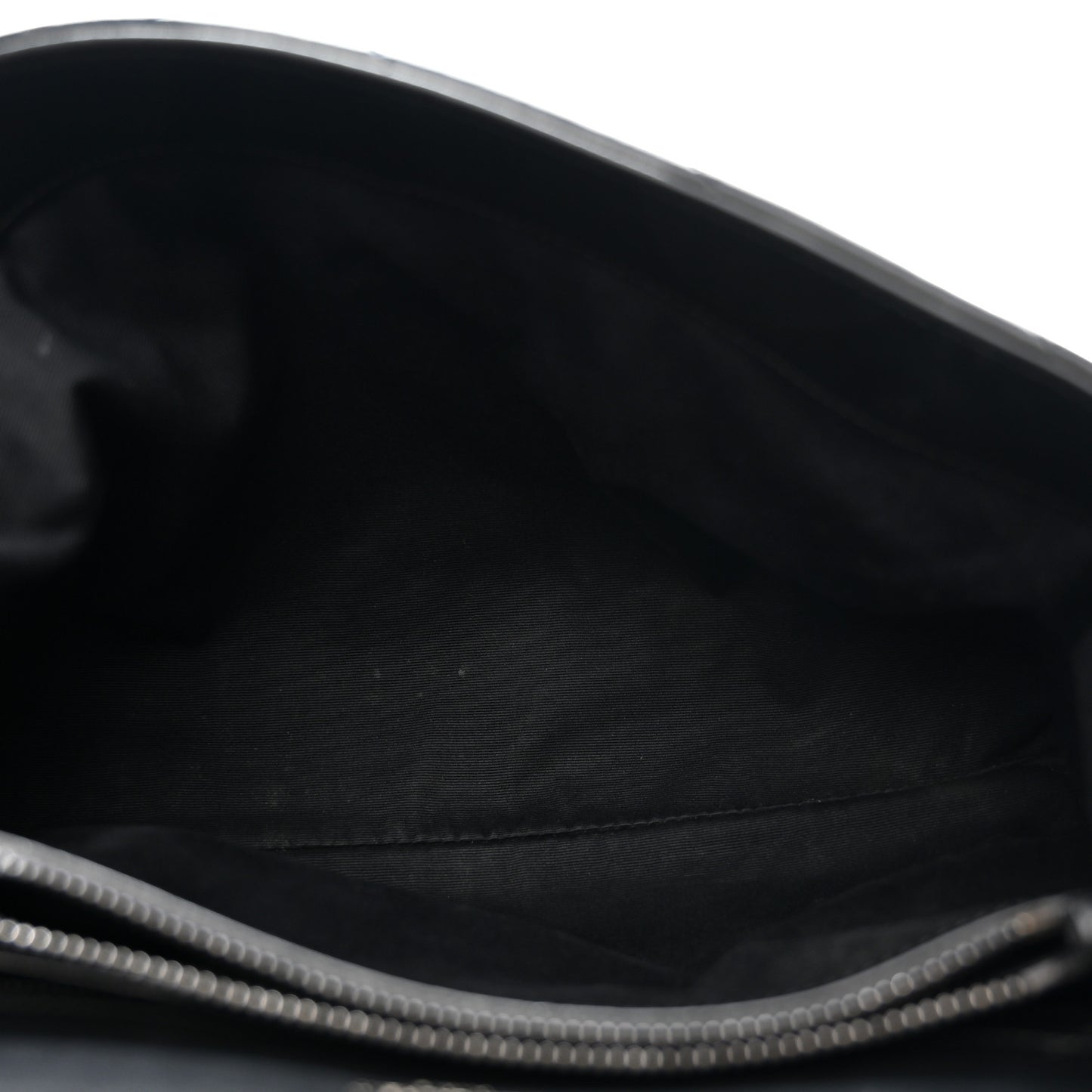 Calfskin Y Quilted Monogram Monochrome Medium Loulou Chain Satchel Black Black