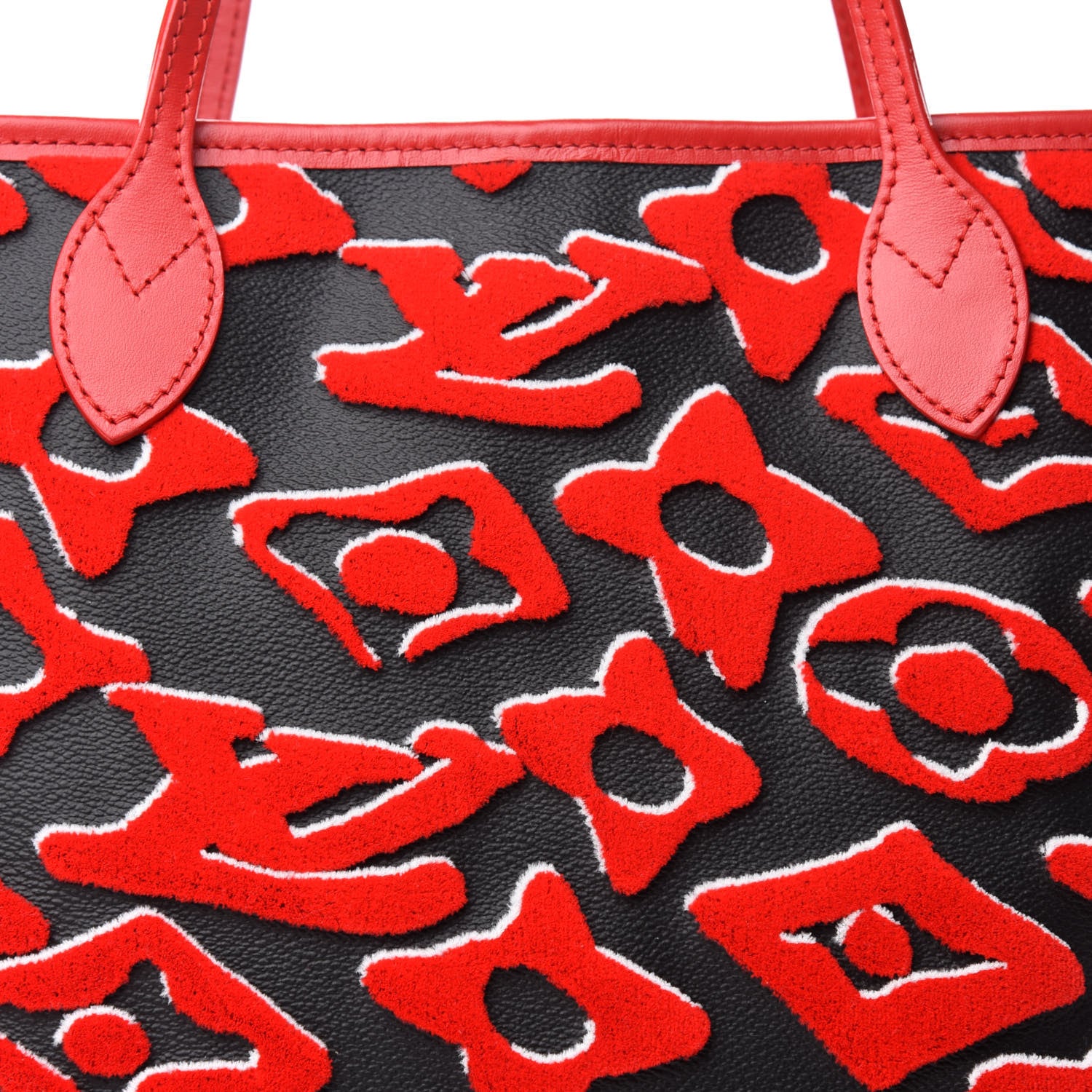 Louis Vuitton X UF Tufted Monogram Neverfull MM Black Red 11 of 11
