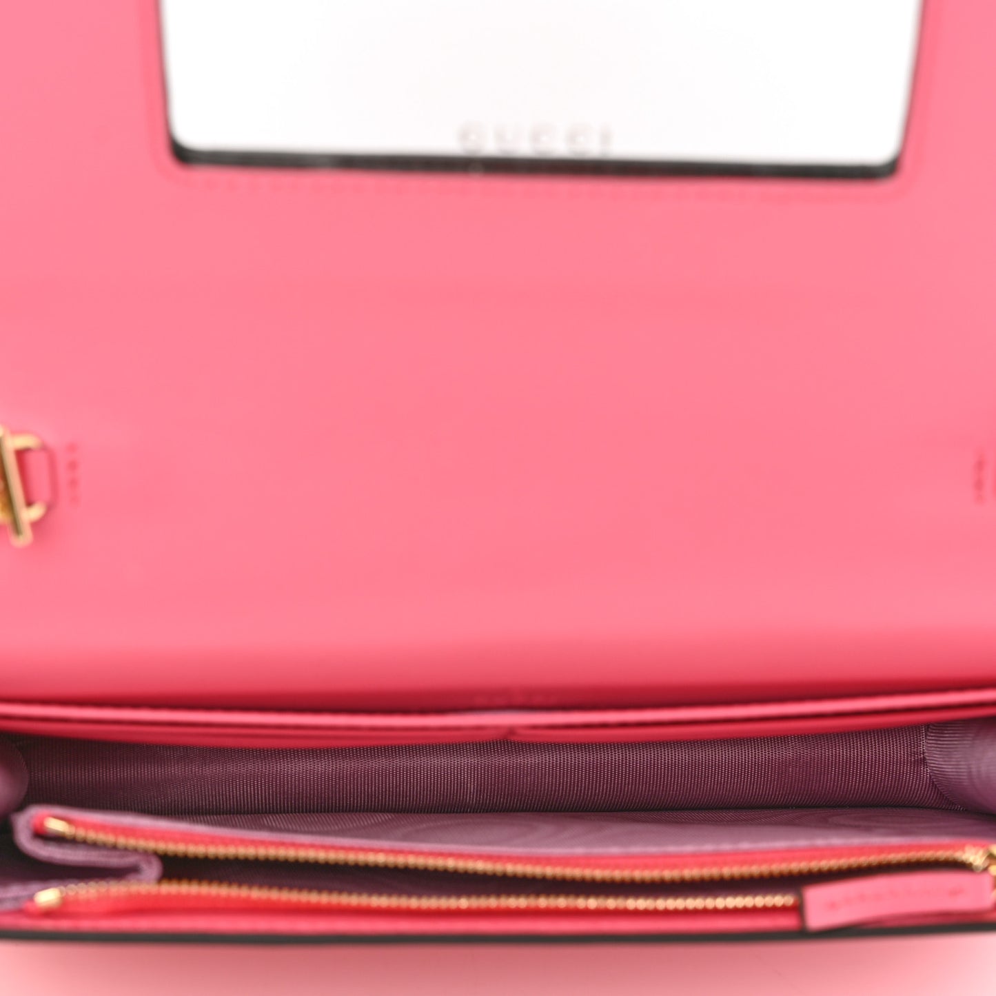Calfskin GG Matelasse Chain Wallet Rhodamine Pink