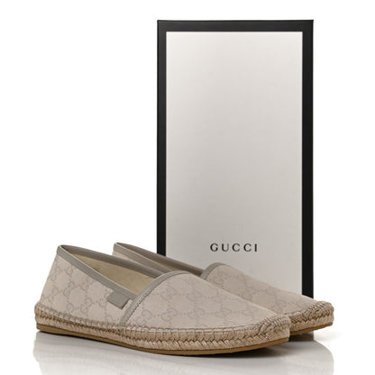 Gucci Washed Cotton Miro Soft Calfskin GG Monogram Espadrilles 38.5 White Mystic White 11 of 11