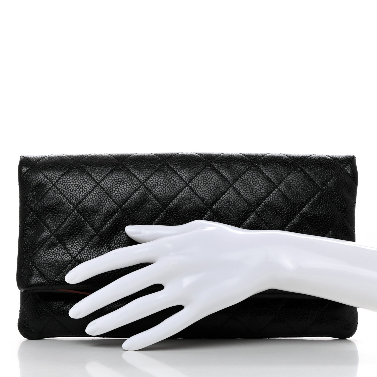 Chanel Caviar Quilted CC Beauty Clutch Black 2 of 9