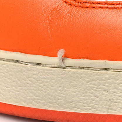 Louis Vuitton LOUIS VUITTON Calfskin Monogram Rivoli High Top Sneakers 9 Orange 10 of 12