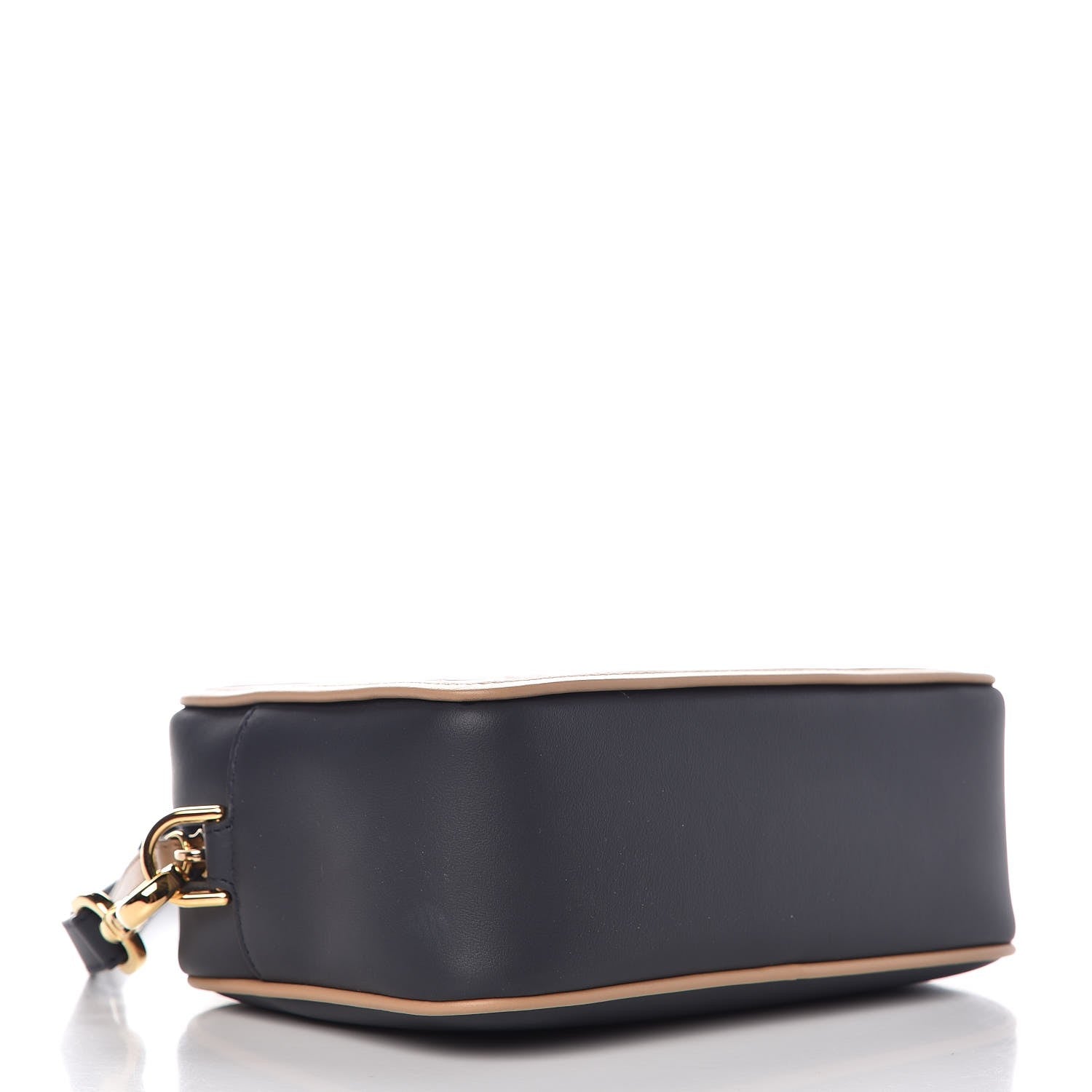 Fendi Vitello Century Matte Stamp Patch Bi-Color Mini Camera Case Blue Notte Amido Pink 4 of 8