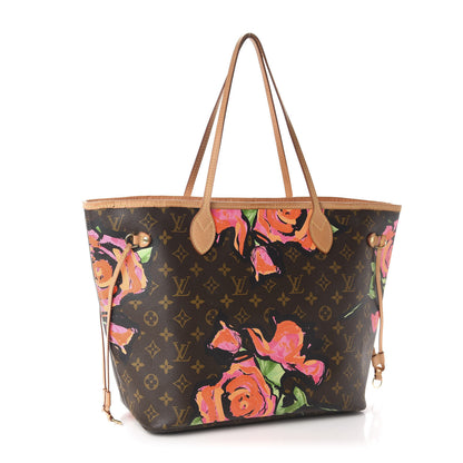 Louis Vuitton Monogram Roses Neverfull MM 3 of 17